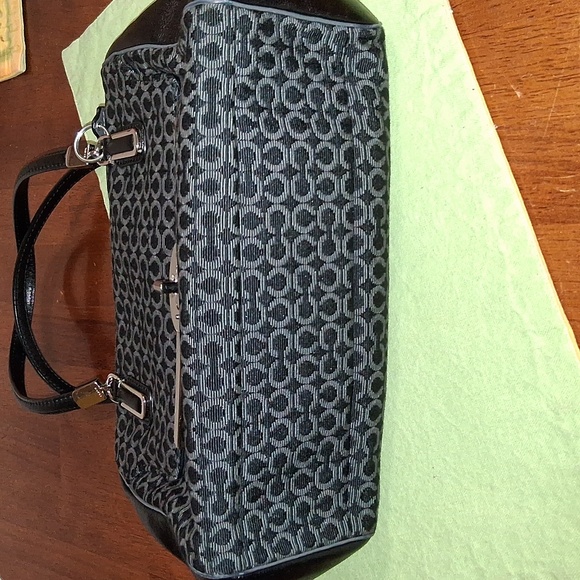 Coach Elegant Black and Gray Designer Handbag - Picture 6 of 16